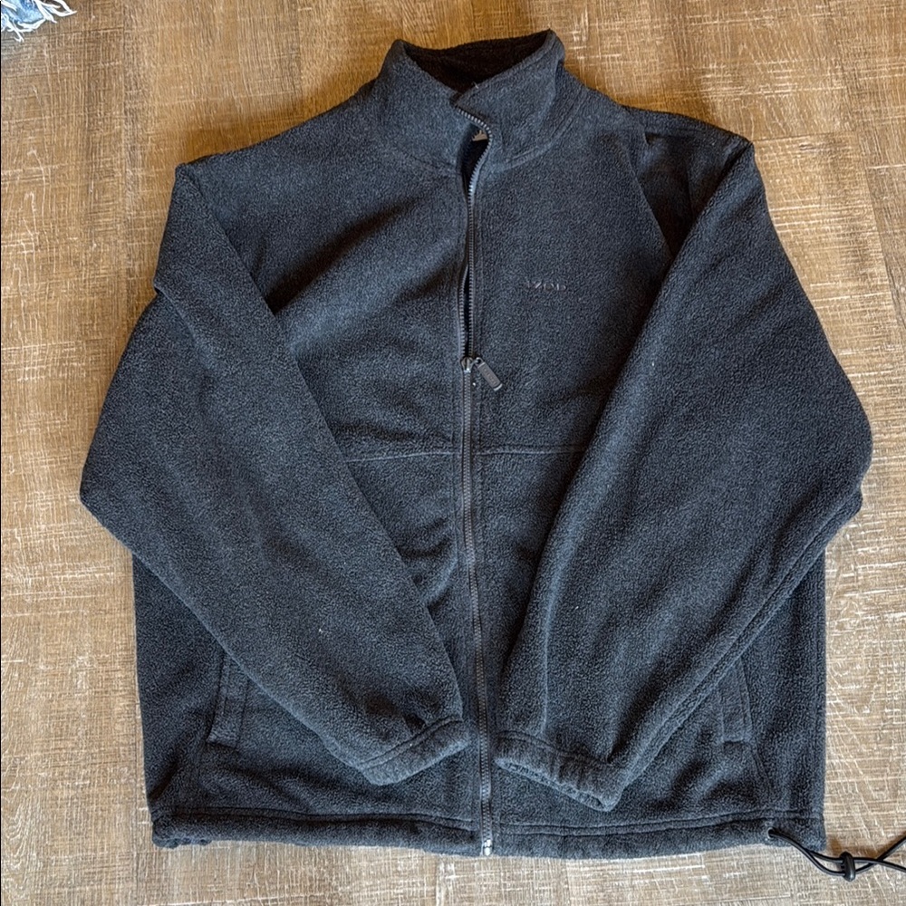 IZOD Dark Gray/Black Fleece Men's Sweater